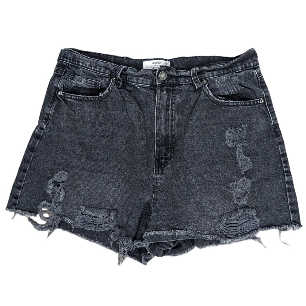 Ardene Mom Shorts Size 13 Black Jean Shorts - Picture 7 of 7